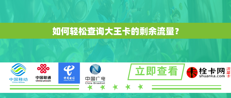 如何轻松查询大王卡的剩余流量？