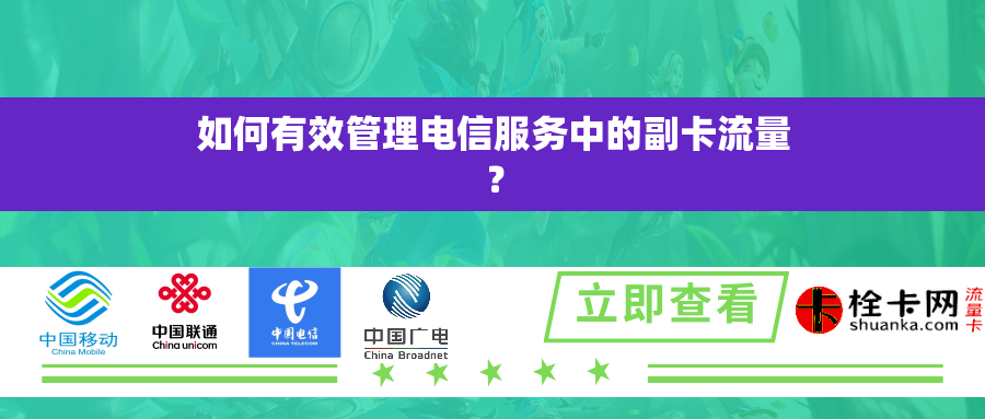 如何有效管理电信服务中的副卡流量？