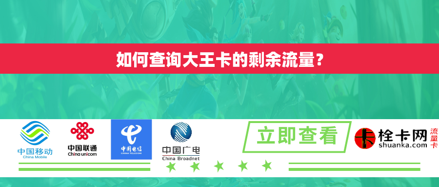 如何查询大王卡的剩余流量？