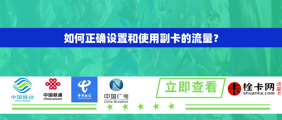 如何正确设置和使用副卡的流量？