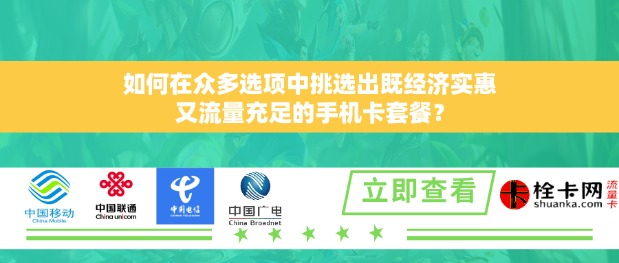 如何在众多选项中挑选出既经济实惠又流量充足的手机卡套餐？