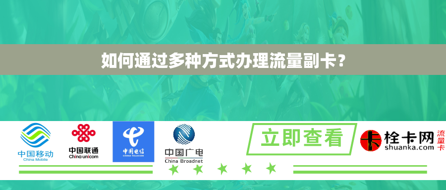 如何通过多种方式办理流量副卡? 如何通过多种方式办理流量副卡?