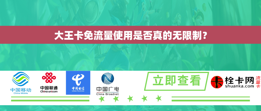 大王卡免流量使用是否真的无限制？