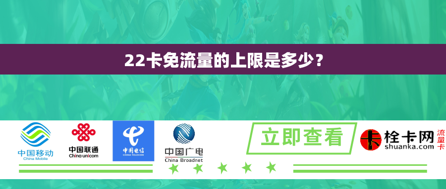 22卡免流量的上限是多少？