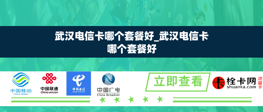 武汉电信卡哪个套餐好_武汉电信卡哪个套餐好