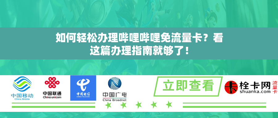 如何轻松办理哔哩哔哩免流量卡？看这篇办理指南就够了！