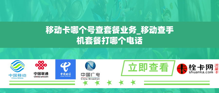 移动卡哪个号查套餐业务_移动查手机套餐打哪个电话