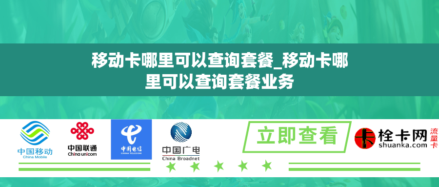 移动卡哪里可以查询套餐_移动卡哪里可以查询套餐业务