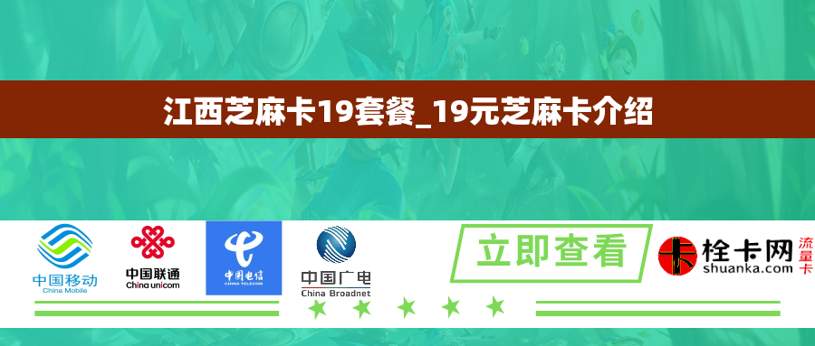 江西芝麻卡19套餐_19元芝麻卡介绍