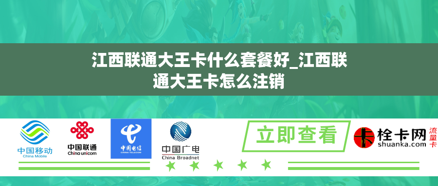 江西联通大王卡什么套餐好_江西联通大王卡怎么注销
