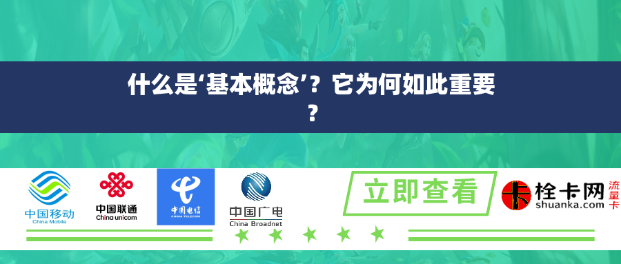 什么是‘基本概念’？它为何如此重要？