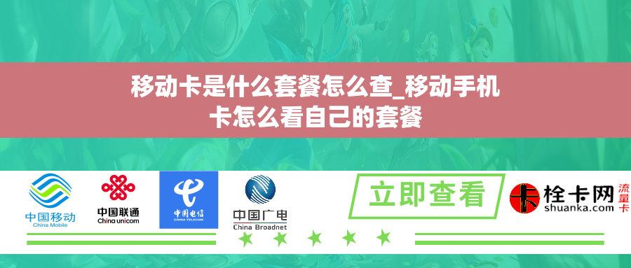 移动卡是什么套餐怎么查_移动手机卡怎么看自己的套餐