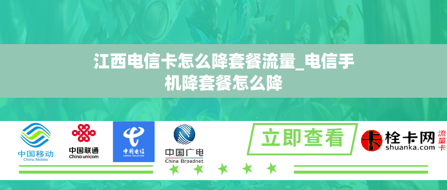 江西电信卡怎么降套餐流量_电信手机降套餐怎么降