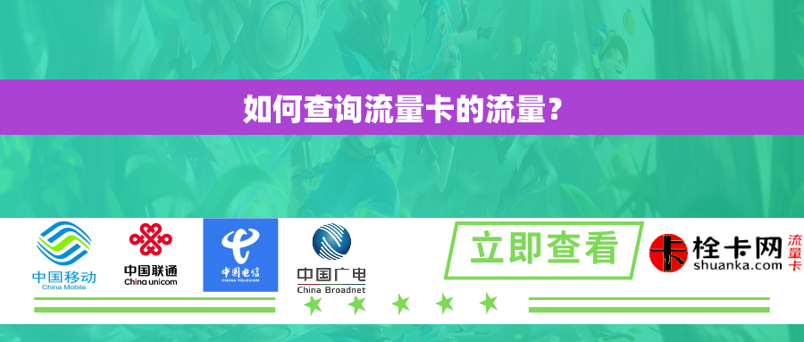 如何查询流量卡的流量？