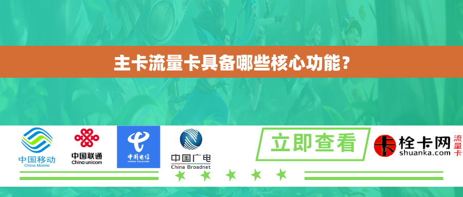 主卡流量卡具备哪些核心功能？