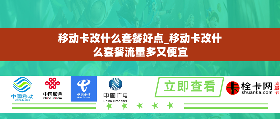 移动卡改什么套餐好点_移动卡改什么套餐流量多又便宜