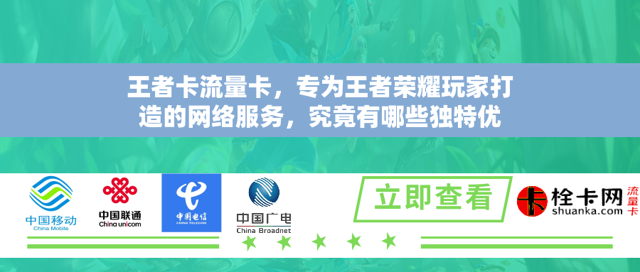 王者卡流量卡，专为王者荣耀玩家打造的网络服务，究竟有哪些独特优势和优惠活动？