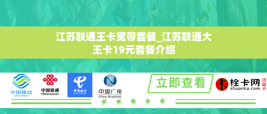 江苏联通王卡宽带套餐_江苏联通大王卡19元套餐介绍