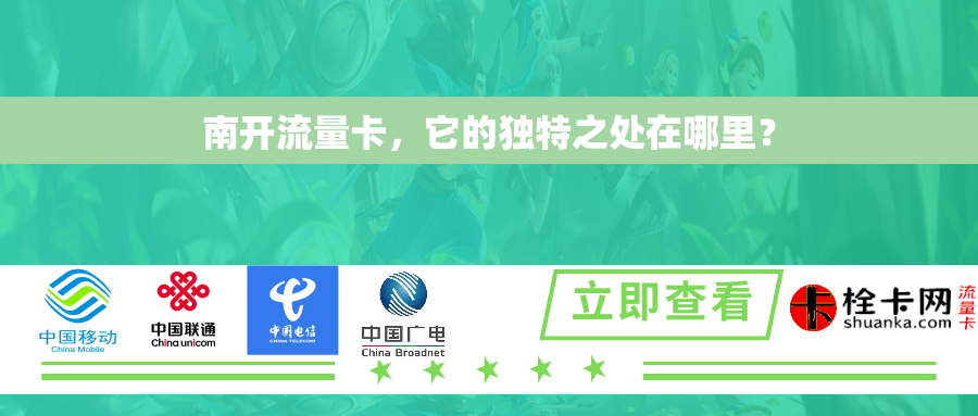 南开流量卡，它的独特之处在哪里？