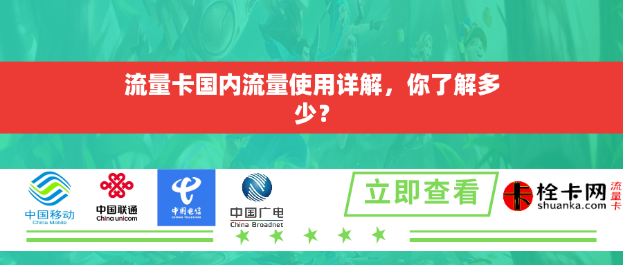 流量卡国内流量使用详解，你了解多少？