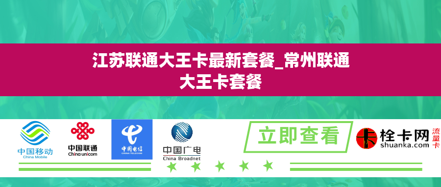 江苏联通大王卡最新套餐_常州联通大王卡套餐