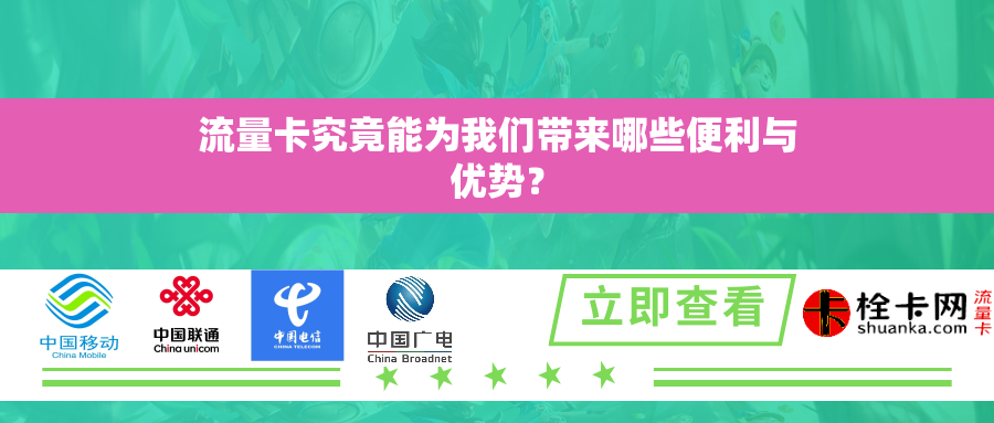 流量卡究竟能为我们带来哪些便利与优势？