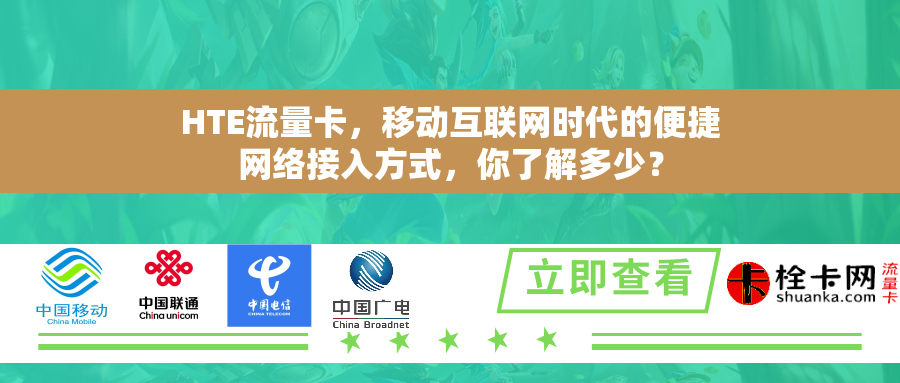 HTE流量卡，移动互联网时代的便捷网络接入方式，你了解多少？