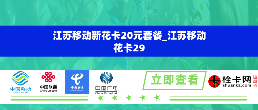 江苏移动新花卡20元套餐_江苏移动花卡29