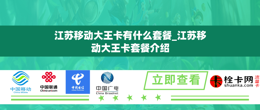 江苏移动大王卡有什么套餐_江苏移动大王卡套餐介绍 江苏移动大王卡有什么套餐_江苏移动大王卡套餐介绍
