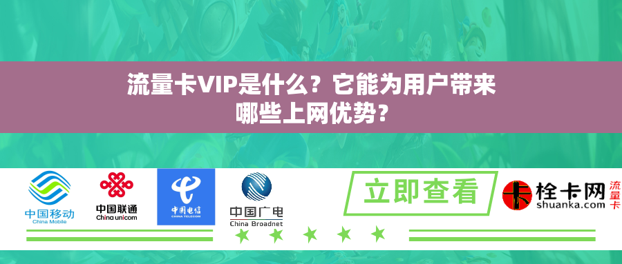流量卡VIP是什么？它能为用户带来哪些上网优势？