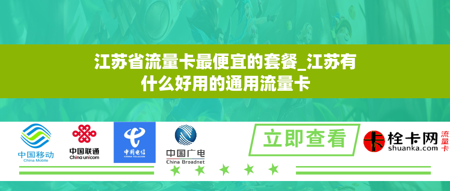 江苏省流量卡最便宜的套餐_江苏有什么好用的通用流量卡