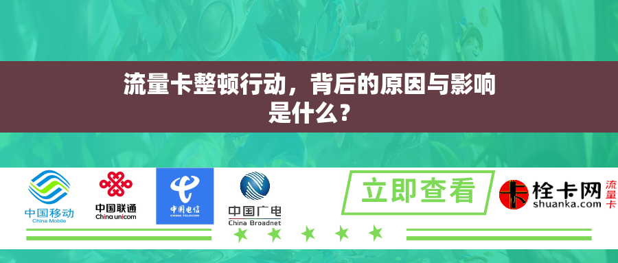 流量卡整顿行动，背后的原因与影响是什么？