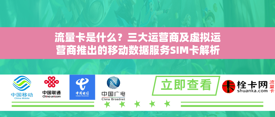 流量卡是什么？三大运营商及虚拟运营商推出的移动数据服务SIM卡解析
