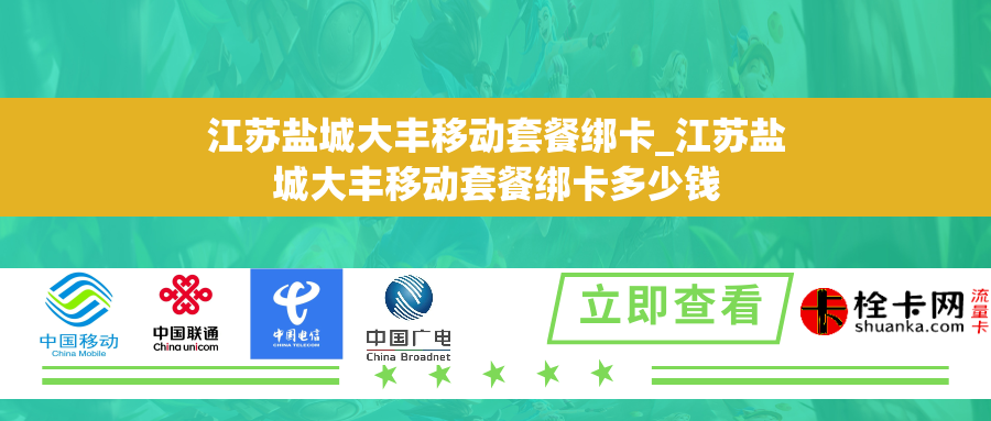 江苏盐城大丰移动套餐绑卡_江苏盐城大丰移动套餐绑卡多少钱