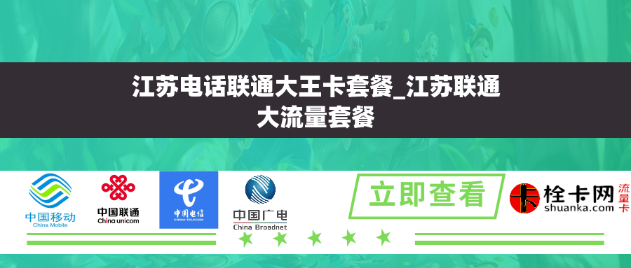 江苏电话联通大王卡套餐_江苏联通大流量套餐