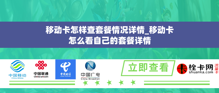 移动卡怎样查套餐情况详情_移动卡怎么看自己的套餐详情