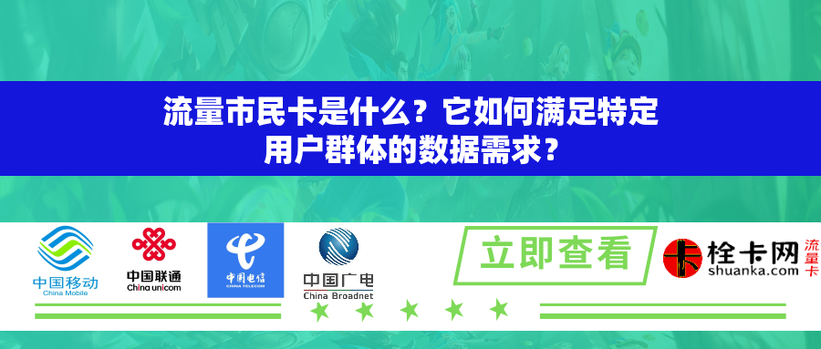 流量市民卡是什么？它如何满足特定用户群体的数据需求？