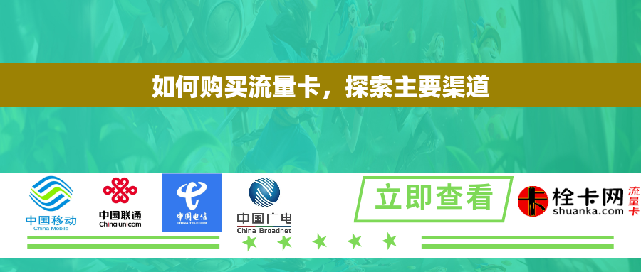 如何购买流量卡，探索主要渠道