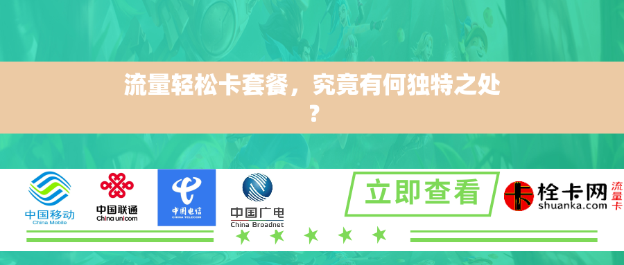 流量轻松卡套餐，究竟有何独特之处？