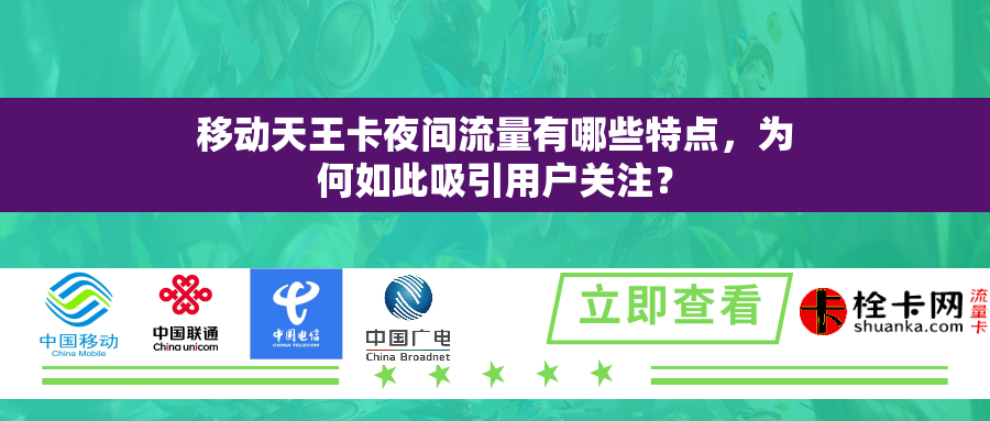 移动天王卡夜间流量有哪些特点，为何如此吸引用户关注？