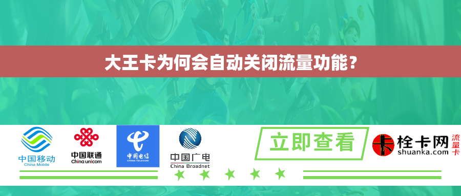 大王卡为何会自动关闭流量功能？