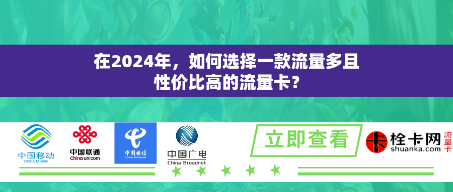 在2024年，如何选择一款流量多且性价比高的流量卡？