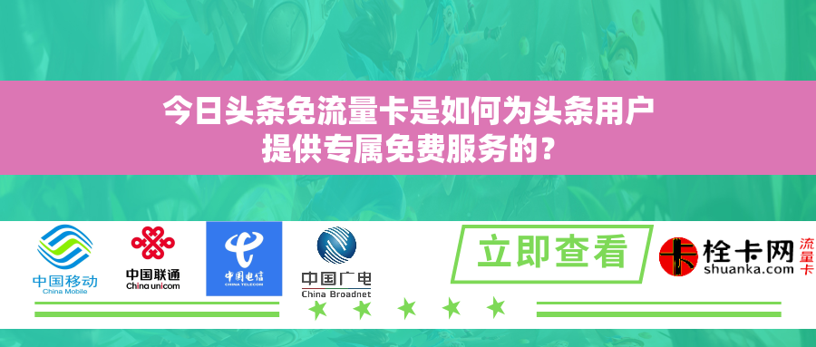 今日头条免流量卡是如何为头条用户提供专属免费服务的? 今日头条免流量卡是如何为头条用户提供专属免费服务的?